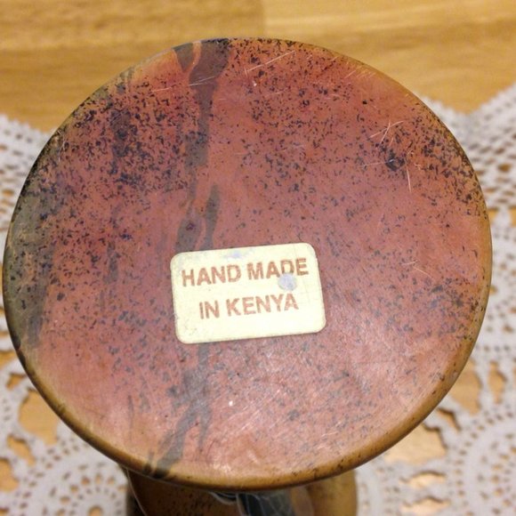 Handmade Candle holder, Fish Motif, Heavy, made in Africa - Picture 4 of 5